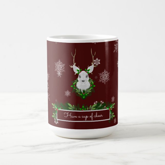 Red Reindeer Coffee Mug (Center)