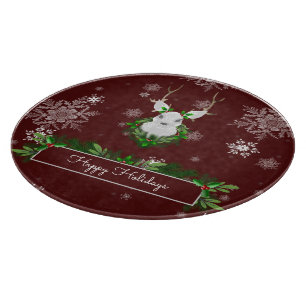 Red Reindeer Cutting Board