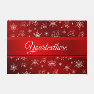 red,reindeer, star, stars, snowflake, christmas doormat