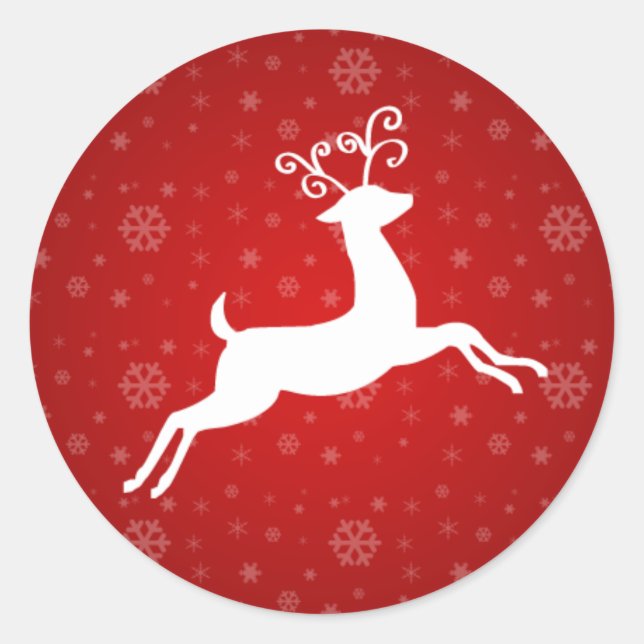 Red Reindeer Stickers (Front)