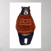 Red Reindeer Sweater Bear