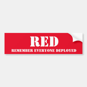 RED - Remember Everyone Deployed Bumper Sticker
