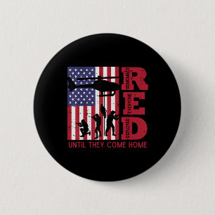 RED Remember Everyone Deployed Flag Helicopter Mem 2 Inch Round Button