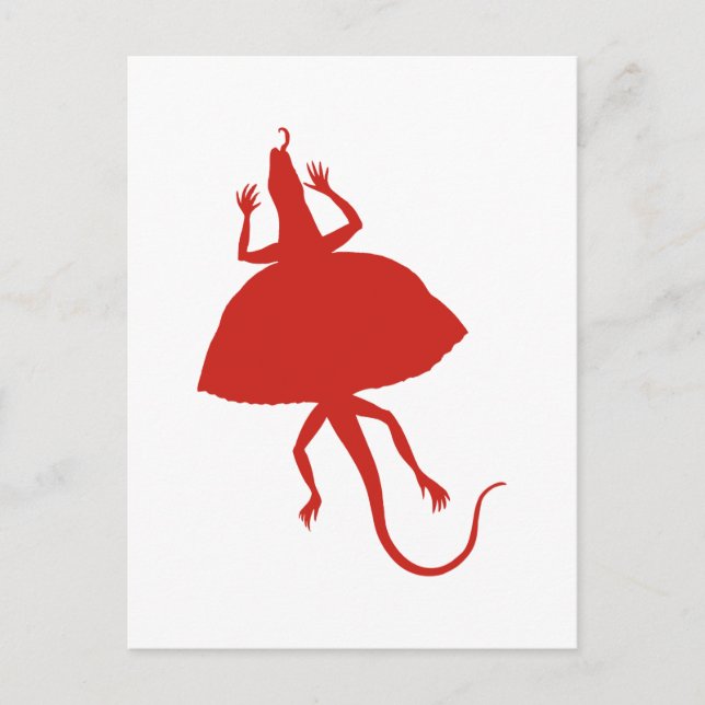 Red reptile postcard (Front)