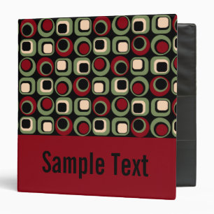Red Retro Binder Notebook