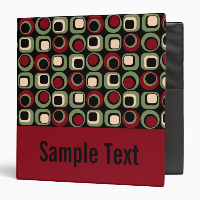 Red Retro Binder Notebook (Front/Inside)