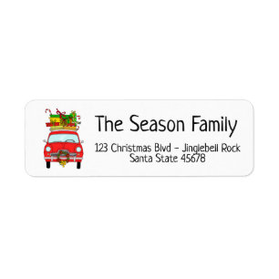 Red Retro Car Christmas Gifts