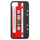 Red Retro Cassette Tape Personalized Case