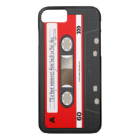 Red Retro Cassette Tape Personalized Cool Unique