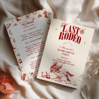 Red Retro Cowgirl Last Rodeo Bachelorette