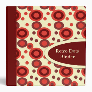 Red Retro Dots 2" Designer Binders
