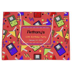 Red Retro Gaming Large Gift Bag