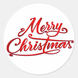 red retro line happy birthday classic round sticker