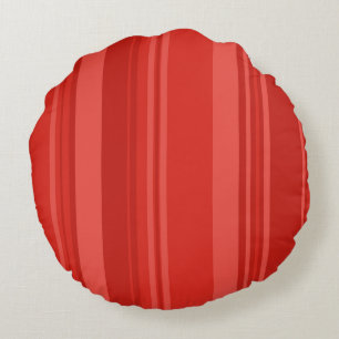 Red Retro Stripes Throw Pillow