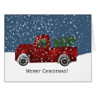 Red Retro Truck Christmas Tree