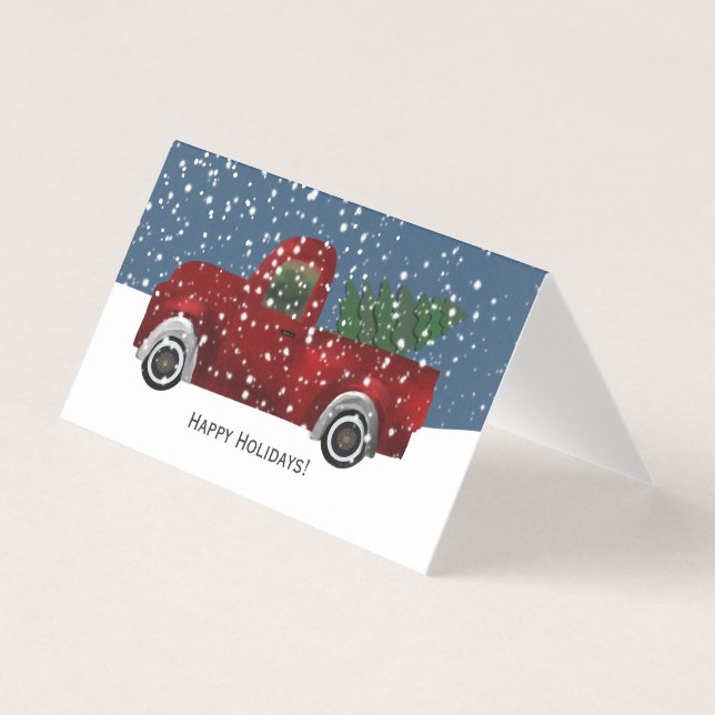 Red Retro Truck Christmas Tree (Front)