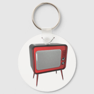Red retro TV Keychain