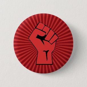 Red Revolutionary Fist 2 Inch Round Button