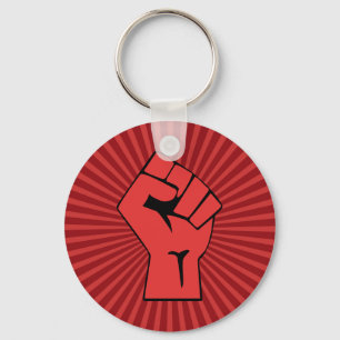 Red Revolutionary Fist Keychain