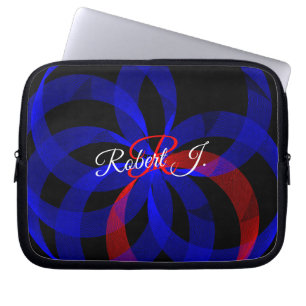 Red Revolving Accent Geometric Electronics Bag
