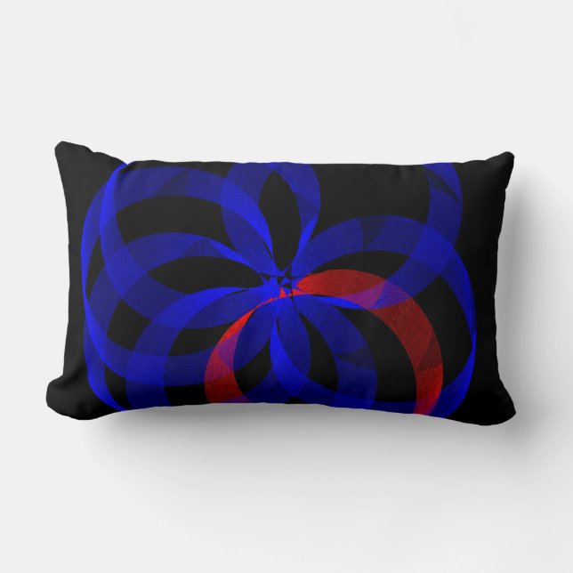 Red Revolving Accent Geometric Throw Pillow (Front)