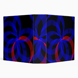 Red Revolving Accent Modern Geometric Binder