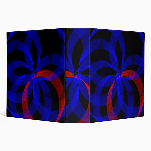 Red Revolving Accent Modern Geometric Binder (Background)