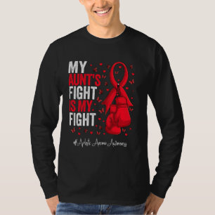 Red Ribbon Aunt Aplastic Anemia Awareness T-Shirt