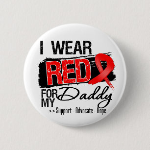 Red Ribbon Awareness - Daddy 2 Inch Round Button