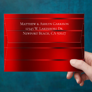 Red Ribbon Bridal Shower or Wedding Envelope