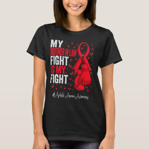 Red Ribbon Brother In Law Aplastic Anemia Awarenes T-Shirt