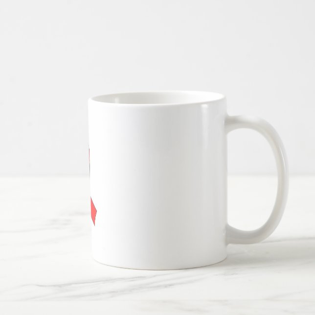 Red Ribbon Drawing Coffee Mug (Right)