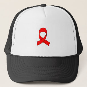 Red Ribbon Drawing Trucker Hat