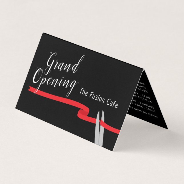 Red Ribbon, Grand Opening Ceremony Photo/Map Card (Front)