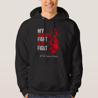 Red Ribbon Grandson Marfan Syndrome Awareness Hoodie