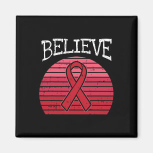Red Ribbon HIV Aids Brain Aneurysm Stroke Awarenes Magnet