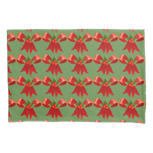 Red Ribbon Holly  Thunder_Cove Pillowcase