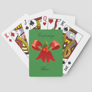 Red Ribbon Holly Thunder_Cove Playing Cards