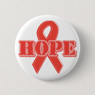 Red Ribbon - Hope 2 Inch Round Button