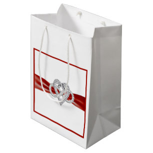 Red Ribbon Infinity Heart Gift Bag