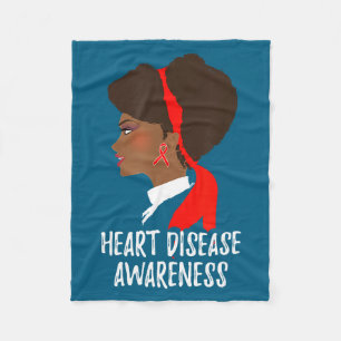 Red Ribbon Month _ National Heart Disease Awarenes Fleece Blanket