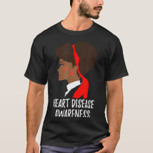 Red Ribbon Month _ National Heart Disease Awarenes T-Shirt