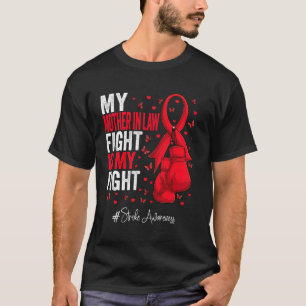 Red Ribbon Mother in law Stroke Awareness T-Shirt
