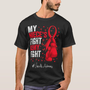 Red Ribbon Niece Vasculitis Awareness T-Shirt