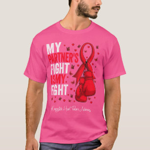 Red Ribbon Partner Congestive Heart Failure Awaren T-Shirt