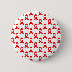 Red Ribbon Pattern 2 Inch Round Button