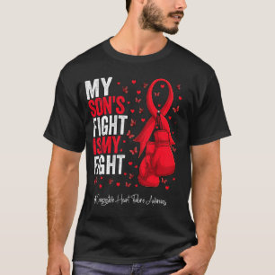 Red Ribbon Son Congestive Heart Failure Awareness T-Shirt