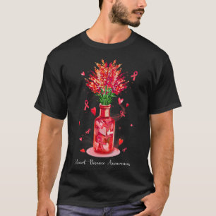 Red Ribbon Support Heart Disease Awareness T-Shirt