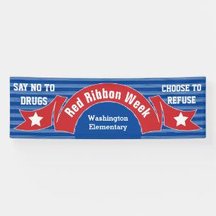 Red Ribbon Week - Drug Free School Banner