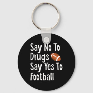 Red Ribbon Week Kids Youth Say No Say Yes To Footb Keychain